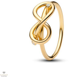 Pandora 14K aranyozott végtelen csomó gyűrű 50-es méret - 163759C01-50