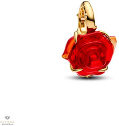 Pandora Disney "A Szépség és a Szörnyeteg rózsa" charm piros muránói üveggel - 764018C01