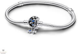 Pandora kígyólánc karkötő holdcsattal, csillagokkal 17 cm-es - 592819C01-17