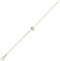Újvilág Kollekció Arany kereszt karlánc 19 cm - 07S115-2-TC_KT
