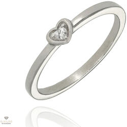 Újvilág Kollekció Ezüst szív gyűrű 54-es méret - 01101-84-54