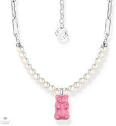 THOMAS SABO x HARIBO rózsaszín gumimaci gyöngy nyaklánc 45 cm - KE2207-082-9-L45