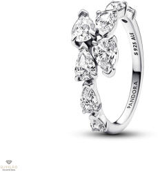 Pandora szikrázó átlapolt köves gyűrű 58-as méret - 193004C01-58