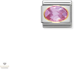 NOMINATION "Rózsaszín cirkónia" charm - 030601-003