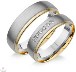 Újvilág Kollekció Fehér arany férfi karikagyűrű 63-as méret - K656/63-DB