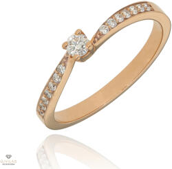 Újvilág Kollekció Rosé arany gyűrű 52-es méret - B42674