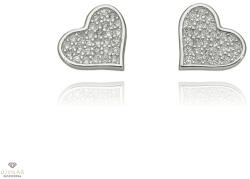 Újvilág Kollekció Ezüst szív fülbevaló - 02107-227