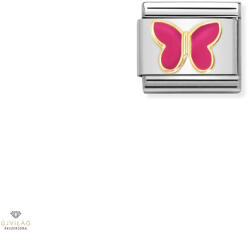 NOMINATION "Fukszia rózsaszín pillangó" charm - 030285-62