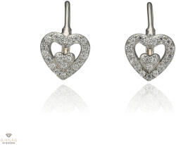 Újvilág Kollekció Ezüst szív fülbevaló - 02108-65