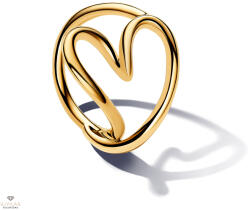 Pandora organikus kialakítású szív gyűrű 54-es méret - 163288C00-54