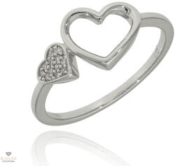 Újvilág Kollekció Fehér arany szív gyűrű 52-es méret - JR10626W12-52