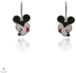 Újvilág Kollekció Ezüst Mickey egér gyerek fülbevaló - 02203-29