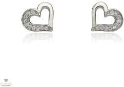 Újvilág Kollekció Ezüst szív fülbevaló - 02107-212