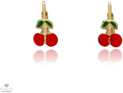 Újvilág Kollekció Arany gyerek cseresznye fülbevaló - X4NSE8637-2