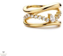 Ania Haie aranyozott ezüst gyűrű 56-os méret - R056-02G-56