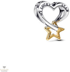 Pandora Szerencse csillag és szív charm - 763513C00