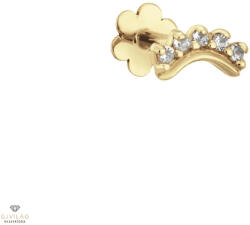 Jackie Gold Iv fehér Topáz arany fülpiercing - JKP24.431