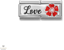 NOMINATION "Love piros virág" dupla charm - 330734-14