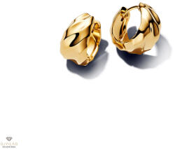 Pandora 14K aranyozott hullámos fülbevaló - 263874C00