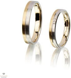 Újvilág Kollekció Fehér arany női karikagyűrű 58-as méret - RA404FS/N/58-DB