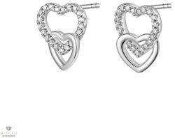 NANA KAY silver trends ezüst dupla szív fülbevaló - ST2264