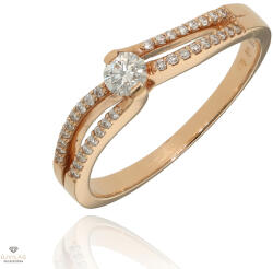 Újvilág Kollekció Rosé arany gyűrű 54-es méret - B23952