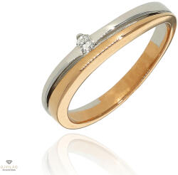 Újvilág Kollekció Rosé-fehér arany gyűrű 52-es méret - B48167_3I