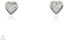 Újvilág Kollekció Fehér arany szív fülbevaló - B51538
