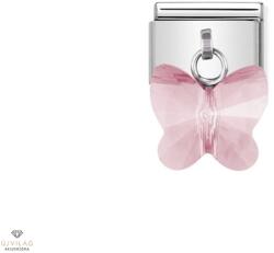 NOMINATION "Rózsaszín pillangó" charm - 030604-11