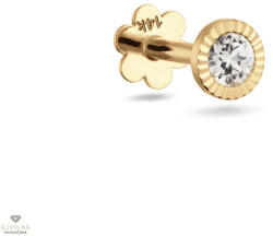 Jackie Gold fehér Topáz arany fülpiercing - JKP25.537