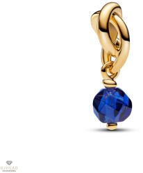 Pandora 14k aranyozott fazettált kék örökkévalóság kör függő charm - 763462C09