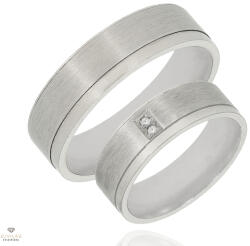 Újvilág Kollekció Ezüst női karikagyűrű 52-es méret - T616/N/52-DBR