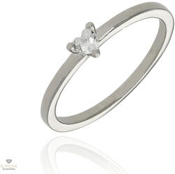 Újvilág Kollekció Ezüst szív gyűrű 52-es méret - 01101-87-52