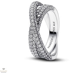 Pandora időtlen összefonódó pavé karika gyűrű 50-es méret - 193022C01-50