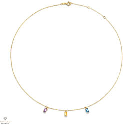 Jackie Gold háromszoros drágakő arany nyaklánc 45 cm - JKN21.161