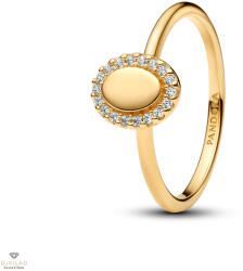 Pandora 14K aranyozott gravírozható ovális gyűrű 52-es méret - 163800C01-52