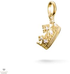 Thomas Sabo Charm Club Connect aranyozott korona charm medál - CC1247-414-14