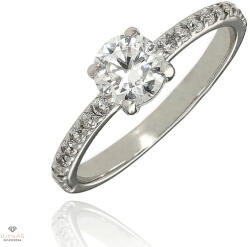 Újvilág Kollekció Fehér arany gyűrű 55-ös méret - 01F101-1-55