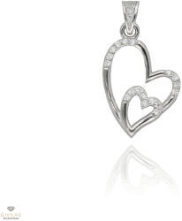 Újvilág Kollekció Ezüst dupla szív medál - 09139-56
