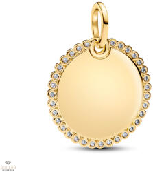 Pandora gravírozható kerek medál cirkóniával - 364007C01