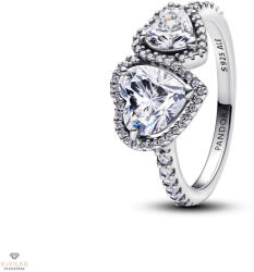 Pandora Szikrázó glória szívek gyűrű 54-es méret - 193659C01-54