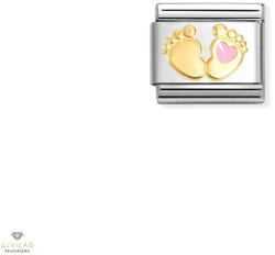 NOMINATION "Baba lábak rózsaszín szívvel" charm - 030272-85