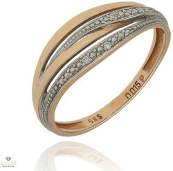 Újvilág Kollekció Rosé arany gyűrű 52-es méret - 630457/52_2I