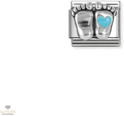 NOMINATION "Baba láb kék szívvel" charm - 330204-30