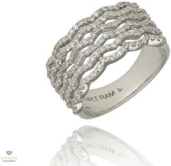 Újvilág Kollekció Fehér arany gyűrű 52-es méret - B16853_3I