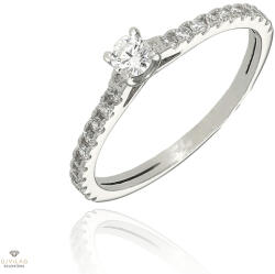 Újvilág Kollekció Fehér arany gyűrű 51-es méret - P2157F-51