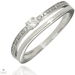 Újvilág Kollekció Fehér arany gyűrű 52-es méret - B54540