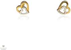 Újvilág Kollekció Arany gyerek dupla szív fülbevaló - 14-162572-16