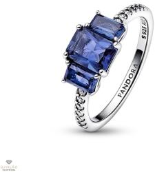 Pandora Csillogó Kék Szögletes gyűrű 52-es méret - 192389C01-52