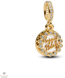 Pandora 14K aranyozott Születésnapi torta függő charm - 763787C01